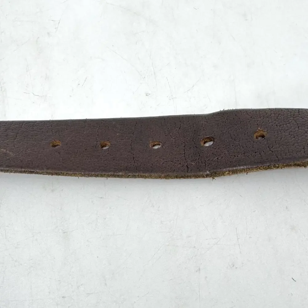 ORCIANI Brown Italian Pebbled Leather Men's Belt